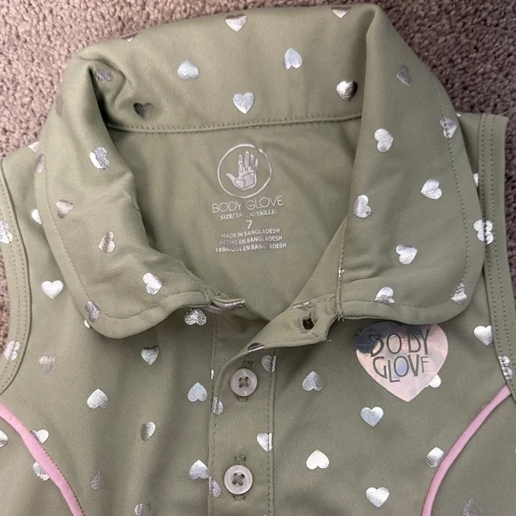 Body Glove Green and Pink Kids Casual Dress - Picture 2 of 6